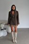 Premium Design Cashmere Jacket with Shawl Detail (with Belt) and Lining - 3
