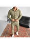 Corded Fabric Shirt and Pants Lower Upper Set Reportable Ottoman Fabric