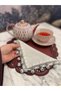 Pompon Presentation Napkin Silver - 2