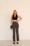 Grody.T Women's High Waist Detailed Flared Diving Leggings Pants - 4