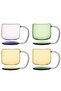 Modern Design Borosilicate Colored Mug – Self-Standing Glass Cup – Yellow Green - 2