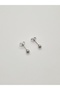 Stainless Steel Round 3 mm Ball Earrings - 6
