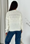 Women's V-Neck Buttoned Knit Cardigan – Textured Grace - 6
