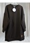 Women's Dark Brown Crew Neck Two Thread Cotton Soft Fabric Tunic