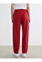 Lcwaikiki basic red elastic waist women's pants - 3
