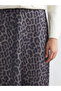 Lcwaikiki Classic Brown Elastic Waist Leopard Pattern A-Line Satin Skirt - 2