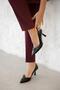 Liston women's black leather buckle stiletto - 4