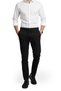 Men's Black Flexible Fabric Slim Fit Casual Sports Trousers with Elastic Waist 2601070