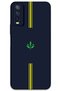 Vivo Y20 / Y11S Case Hd Pattern Printed Back Cover - Yellow Navy Blue