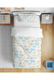 New Year Snowflake Xmas Themed 3D Digital Printed Single Person Duvet Cover Set Without Sheets Sleeping Set