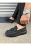 Jy154 Blaze Laceless Tasseled Linen Men's Casual Sports Classic Shoes Kst - Black - 3