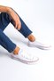 Jy0422 Luke Lace-Up Linen Fabric Men's Casual Sneaker Shoes Kbt - White - 2