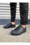 Jy165 Elite Lace-Up Skin Men's Casual Sneaker Shoes Cst - Black - 2