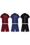 Mens Satin Pajamas Set Button Down Short Sleeve Silk Sleepwear Loose Pocket-3pack-MG02 - 3