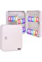 48-Key Metal Wall-Mounted Key Cabinet with Key Lock (White)