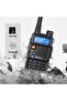 4 قطع من أجهزة الاتصال اللاسلكية UV-5R، أجهزة راديو ثنائية الاتجاه، جهاز إرسال واستقبال محمول ثنائي النطاق، طويل المدى، مزود بإضاءة LED - 6