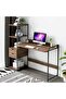 Compact Home Office Setup with Desk and Shelving Unit 120 cm - 6
