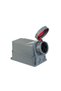 Surface-mounted three-phase socket 4-pole 125A 3P+E 6h CEE 380V IP67
