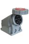 Surface-mounted three-phase socket 5-pole 63A 3P+N+E 6h CEE 380V IP67
