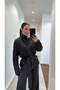Mock Neck Belted Knit Set - 5