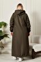 Women's Plus Size Full Length Trench Coat - 4