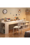Compact Modern Computer Desk with Storage Shelf and Sturdy With Density Board White 120*80*75cm - 8