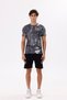 Modern Print Detailed Lightweight Jersey Fabric Comfortable Fit Crew Neck T-Shirt