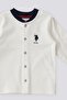 Base. Polo Assn Cream Snap Fastener Uspa Pattern Baby 3-Piece Set - 3