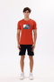 Rectangular Photo Printed Soft Textured Crew Neck Short Sleeve Relaxed Fit T-Shirt