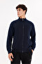 Striped Surface Effect Relaxed Fit Half Button Transitional Polo Neck T-Shirt - 6
