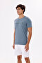 Crew Neck Short Sleeve T-Shirt with Front Print Lettering Detail - 2