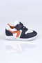 L.2525 Genuine Leather First Step Sneakers-Dark Blue-Orange - 21