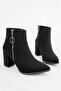Peters Zipper Detail Thick Heel Boots