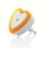 Orange Light Heart Type Automatic Night Light and Daytime Flashing Light Sensor Led Night Lamp