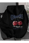 Cherry Motif Women's Hooded Hoodie
