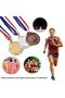 3 Pcs Number Medals Metal Gold Silver Bronze with Ribbon 2 inches