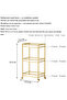 3-Tier Bar Cart with Clear Glass Shelves & Welded Metal Frame – No Installation Needed - 2