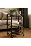 3-Tier Bar Cart with Clear Glass Shelves & Welded Metal Frame – No Installation Needed - 8