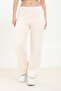 Women's Ecru Soft Touch Welsoft Plush Wide Leg Winter Trousers - 6