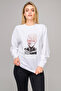 Anime One Punch Man Printed White Women's Knitted Sweatshirt Long Sleeve