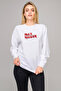 Iron Maiden Rock Am Ring Metal Printed White Women's Knitted Sweatshirt Long Sleeve