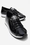 Soft Sole Rubber Laced Women's Shoes Black Patent Leather