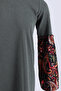 Women's Green Patterned Balloon Sleeve Dress Arm-26K001051 - 2