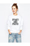 Otaku and Proud Printed White Women's Knitted Sweatshirt Long Sleeve