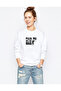 Pubg Peek Me on Lan Bro Printed White Women's Knitted Sweatshirt Long Sleeve