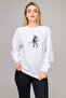 Overwatch Genji Printed White Women's Knitted Sweatshirt Long Sleeve