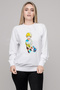 Anime Naruto Uzumaki Printed White Women's Knitted Sweatshirt Long Sleeve