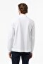 Men's White Classic Fit Long Sleeve Polo Neck T-Shirt - 5