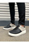 Jy151 Boost Lace-Up Skin Suede Men's Casual Sneaker Shoes Csbt - Black/Grey - 2