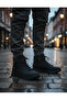 730 Black Men's Daily Light Weight Oil Leather Sole Rubber Orthopedic Boots